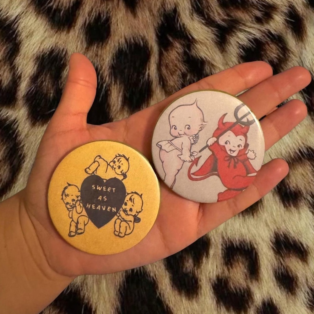 Vintage Style Cartoon Button Pins